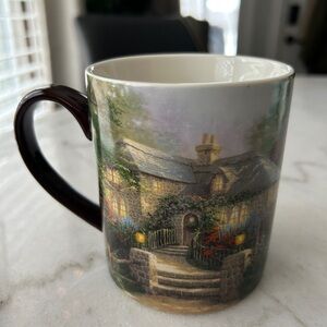 Thomas Kinkade Cottage Scene Mug with Rich Hues